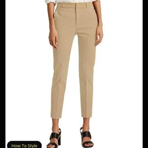 Lauren Ralph Lauren Twill Pant 4 Self Buckle Mid Rise Straight Leg Equestrian